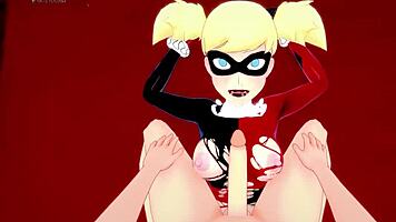 Harley Quinn Enjoys Missionary and Doggystyle in Cartoon POV.