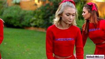 teen gets wild playing with stepmom's huge tits in a steamy lesbian encounter