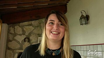 davina, chubby blonde student, enjoys outdoor anal