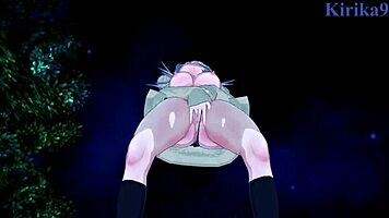 Ochako uraraka and himiko toga masturbates and intense futanari sex - my hero academia hentai