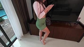 Stepbrother Helps With Yoga Then Fucks Mouth And Tight Pussy Hard