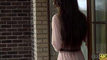 Old man shares passionate sex with young fiancee