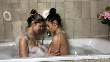 nelly kent and gina gerson get steamy in bathroom