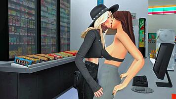 Two futanari dominatrixes seduce girl in sims anime hentai sfm