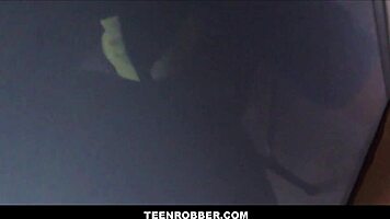 teen shoplifter with tiny tits fucked by guard after stolen phone