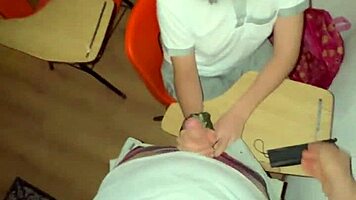 mexican college girl rides in class, students suck dick 😈