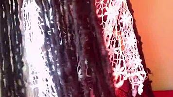 18-year-old ebony wife teased and fucked in dorm