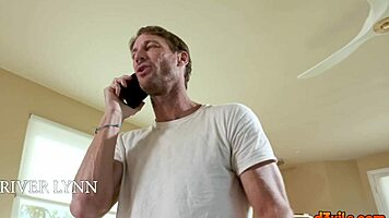 Babysitter River Lynn's Perfect Asshole Drilled by Ryan Mclane in Close-Up