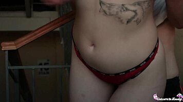 Lustful Couple Engages In Public Fucking With Cum On Panties