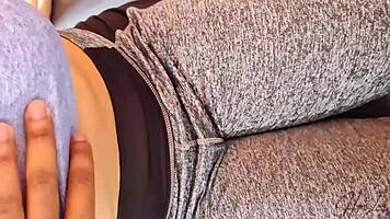 Amateur college teen gets pussy fucked hard by asian milf