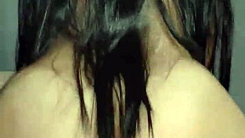 Cowgirl with long hair and big ass rides a dick until creampie?