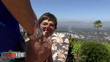 Skinny teen 18+ with short hair hard fucked by a huge cock