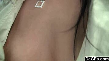 Dark-Haired Babe with Small Tits and Succulent Slit.