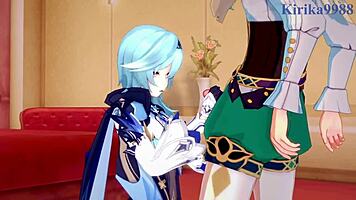 Eula, Rosaria, And Venti In Genshin Impact Adventure