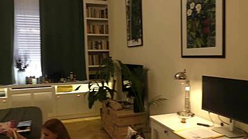 Cute Redhead Lya Gives Ignoring Handjob In Behind-The-Scenes Video