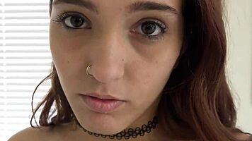 Petite slut sucks stepdads cock in high definition pov handjob session