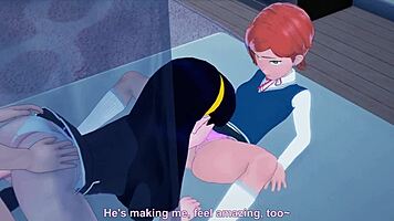 Violet Parr Threesome Competition In 3D Anime Blowjob Game