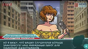 Princess lactates milk from her boobs in public outdoor anime gameplay orgasm scene