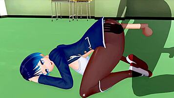 the female classmate was in heat in the corridor so i had to help him solve the problem 3d hentai 65