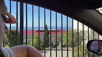 five guys cum on silly teen 18+ after anal and blowjob