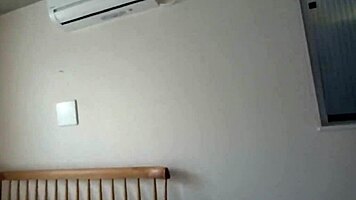 Young Asian babe masturbates in toilet, gets intense blowjob and creampie sex.