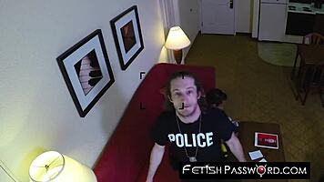 I'm Alex Blake, bound and getting my face smeared with jizz!