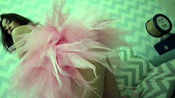 Sveta dances in pink ballerina tutu