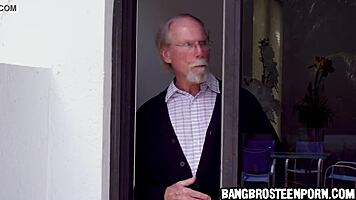Cute Teen 18+ Gets Spanked By Her Horny Grandpa