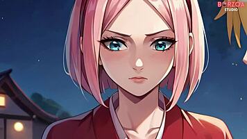 sakura haruno and boruto in this 3d hentai movie with big cocks and tits 😏