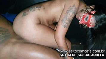 LARA GUE DES GETS FUCKED IN SWING PARTY CABIN AND SUCKS AT GLORYHOLE!