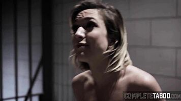 Taboo teen PRISONER RIDES and gets CUM in mouth on hidden cam.