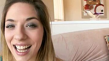 Huge Balls Engulfed in Blowjob with Cumshot on Small Tits