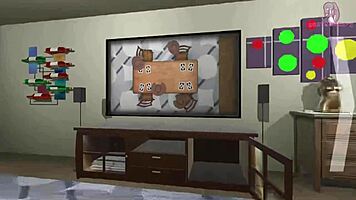 Fat anime girl rides big cock