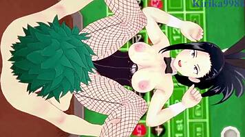 芦户三奈和八百万百兔女郎装干绿谷出久！