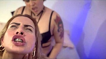 My neighbor and her girlfriend destroy my ass and fuck me hard.