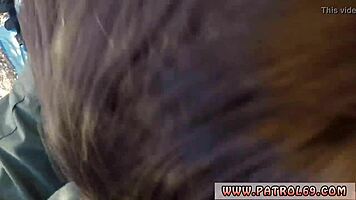 Blonde Latina cop deepthroats in wild interracial anal tale