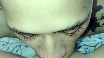 Teen moans as tongue licks her clit and pussy!