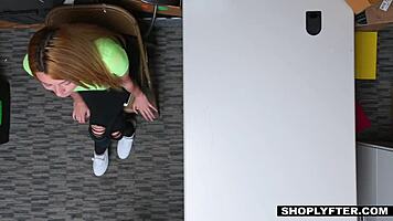 horny thick blonde alexa raye feels intense seduction with security officer's monster cock