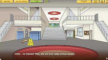 milf teacher shows panties in upskirt scene!