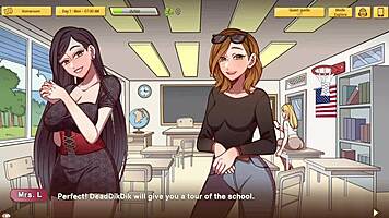 milf teacher shows panties in upskirt scene!