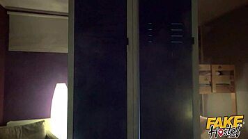 Sweet teen rides massive cock in dorm during halloween.