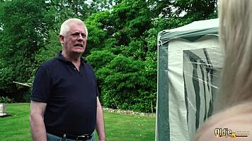 2 petite 18+ teens fuck grandpa with deepthroat. they suck cock and get licked.