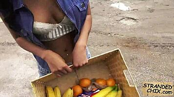 Ebony teen diamond monroe picked up for cash