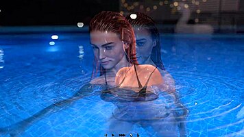 Summer heat gameplay in pool