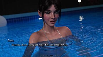 Summer heat gameplay in pool