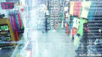 shoplifter river lynn strikes deal with officer will pounder, getting fingered and blowjob at work!