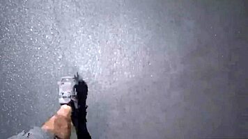 The girl next door gived me a sloppy blowjob, deepthroating my big cock while drunk