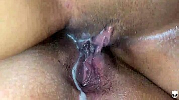 uhh, me n my girl doin clit to clit tribbing... so creamy, we cum hard!