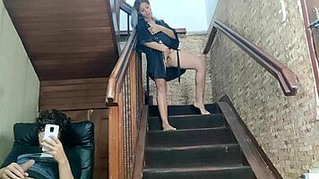 Mexican teen spies on stepbrother masturbating, gets anal fucked bent over