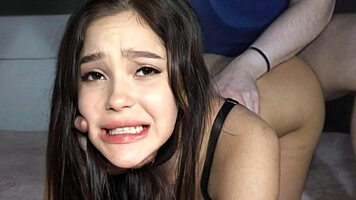 Her pussy felt so tight he exploded twice during a quick doggystyle creampie session.